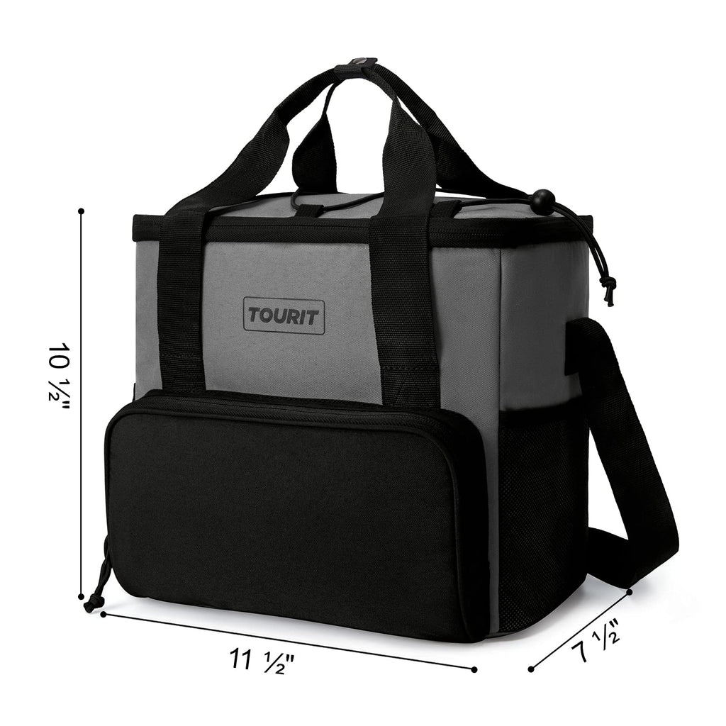 Tourit Cooler Bag 24-Can Insulated Soft Cooler Lunch Coolers Portable Cooler Bag 14.6L For Picnic, Beach, Work, Trip, Daily,Grey