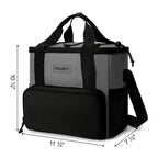 Tourit Cooler Bag 24-Can Insulated Soft Cooler Lunch Coolers Portable Cooler Bag 14.6L For Picnic, Beach, Work, Trip, Daily,Grey