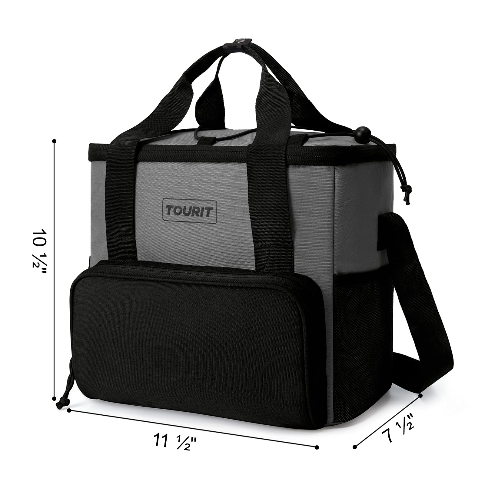 Tourit Cooler Bag 24-Can Insulated Soft Cooler Lunch Coolers Portable Cooler Bag 14.6L For Picnic, Beach, Work, Trip, Daily,Grey