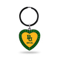 Rico Industries Ncaa Baylor Bears Ncaa Rhinestone Heart Colored Keychain, Green, 3-Inches In Length