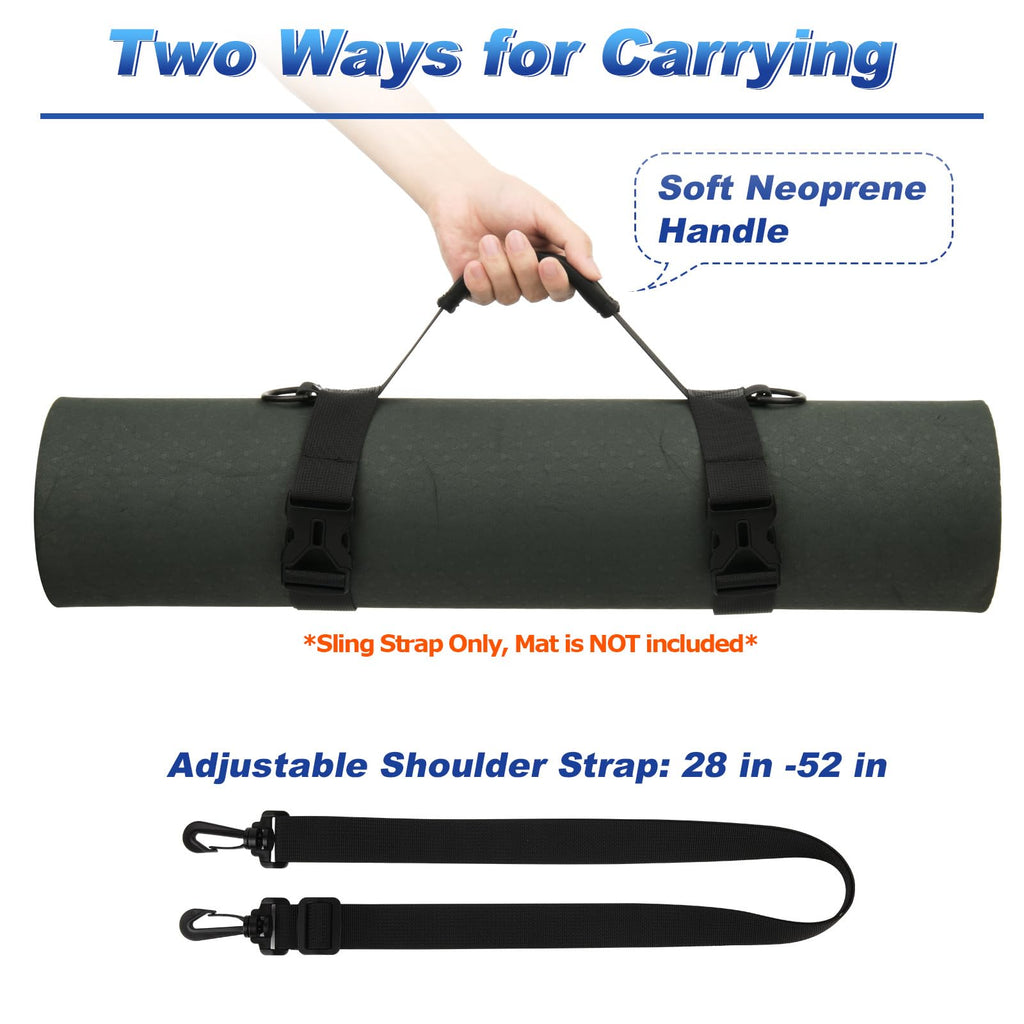 Cosmos Portable Yoga Mat Strap Mat Sling Picnic Blanket Strap With Adjustable Shoulder Strap & Handle For Festivals Picnics Camp