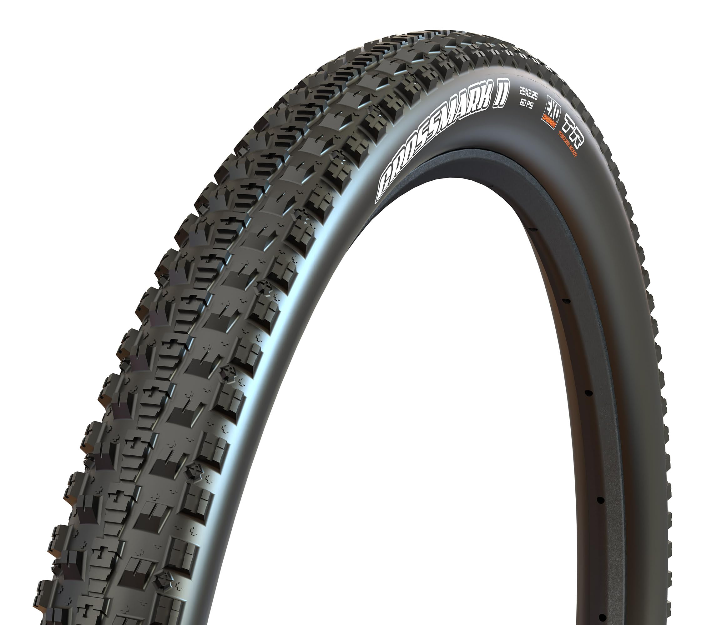 MAXXIS Crossmark II - 27.5x2.25 - EXO, E25 | Dual Compound - EXO - E25 Rating, Tubeless | Center Ridge Tread Rolls Extremely Fas
