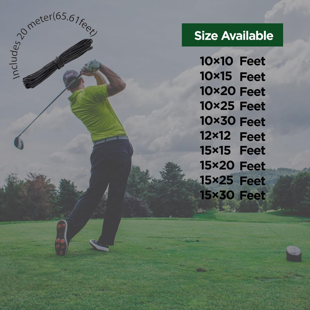 [10 X 15] Practice Golf Net For Training - Suitable For Hockey, Baseball Batting Cage Divider Net - Heavy Duty Golf Sports Netti