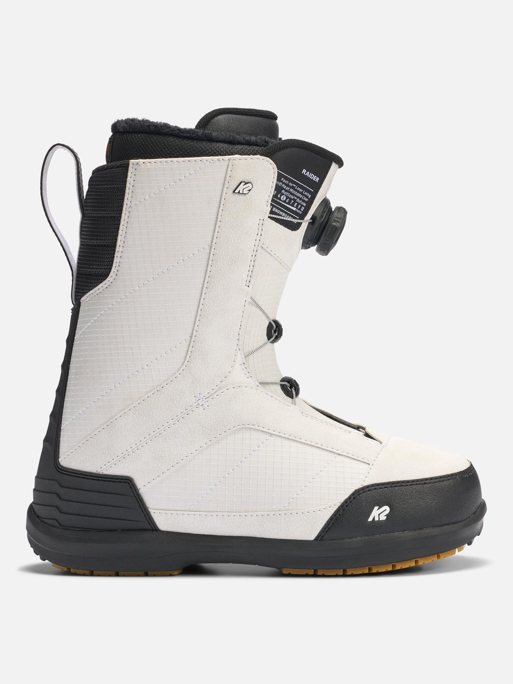 K2 Raider Mens Snowboard Boots, White, 8.5
