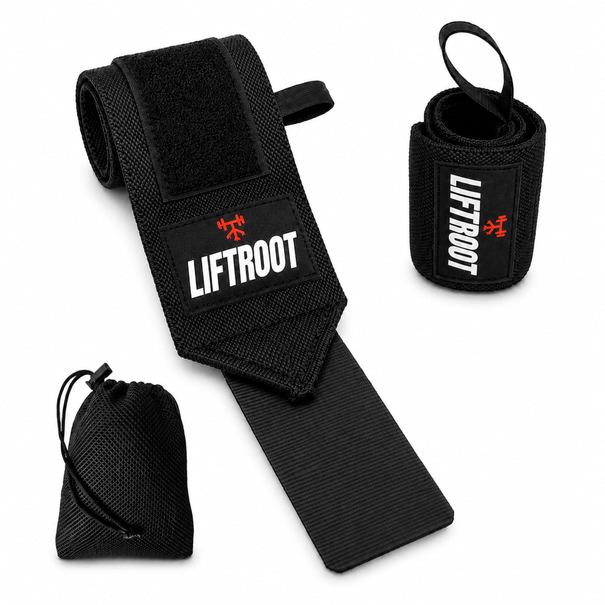 LIFTROOT Wrist Wraps with Thumb Loops for Men & Women | Adjustable Wrist Support for Gym Workout, Weightlifting, Powerlifting, B