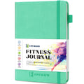 Epewizd Fitness Journal Hardcover 6- Month Workout Planner Undated Workout Log Book Home Gym Accessories For Women And Man(Green