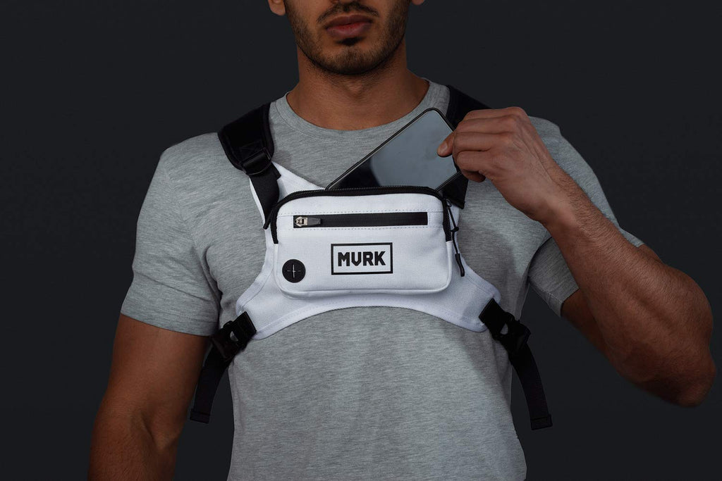 Mvrk Water Resistant Chest Pack - Lightweight Running Pack For Workouts, Running Phone Holder With Extra Storage, Minimalist Run