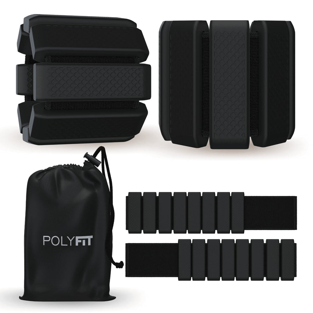 Polyfit Wrist & Ankle Weights - Adjustable Ankle Weights For Women And Men - Yoga Walking Running Dance Barre Pilates Cardio Aer