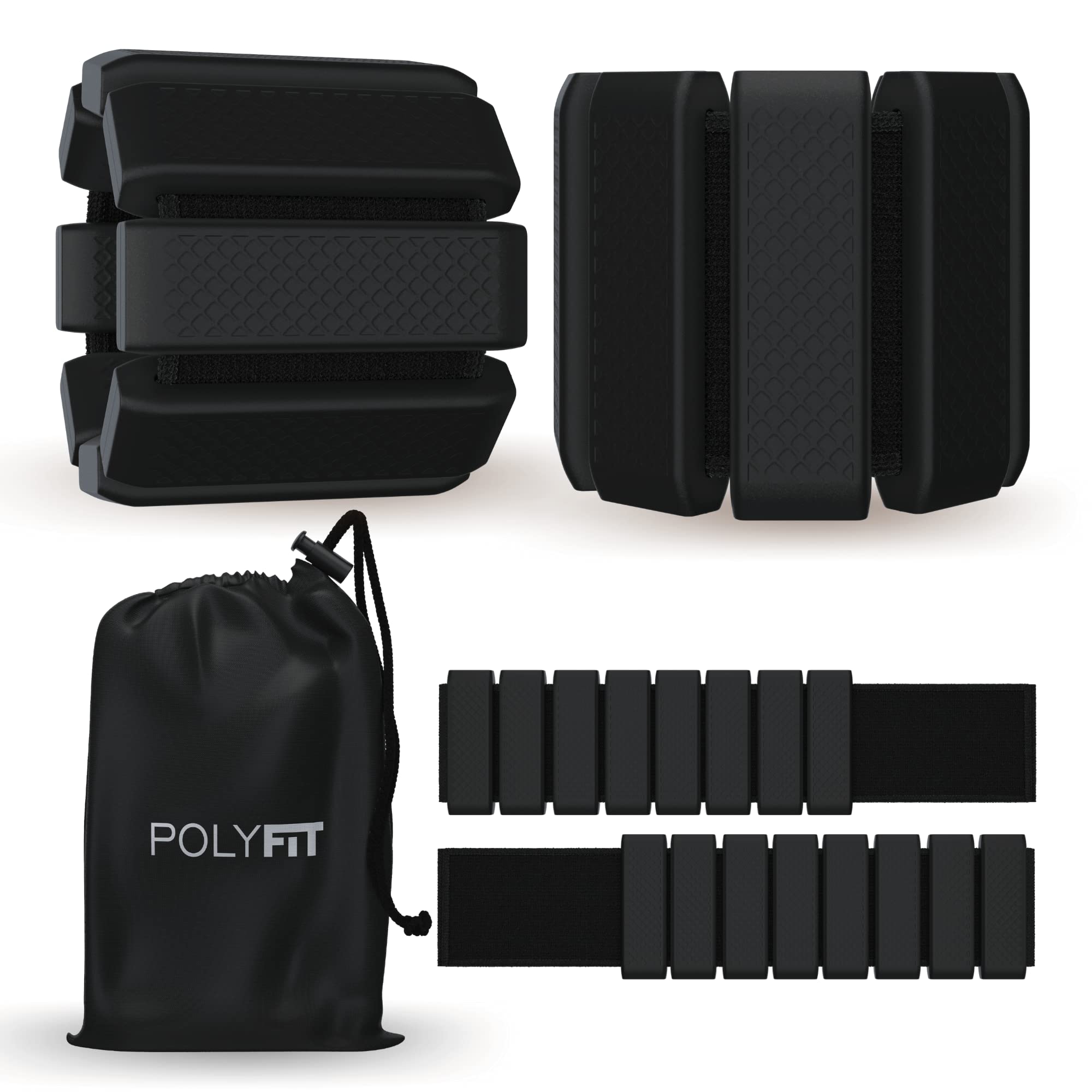 Polyfit Wrist & Ankle Weights - Adjustable Ankle Weights For Women And Men - Yoga Walking Running Dance Barre Pilates Cardio Aer
