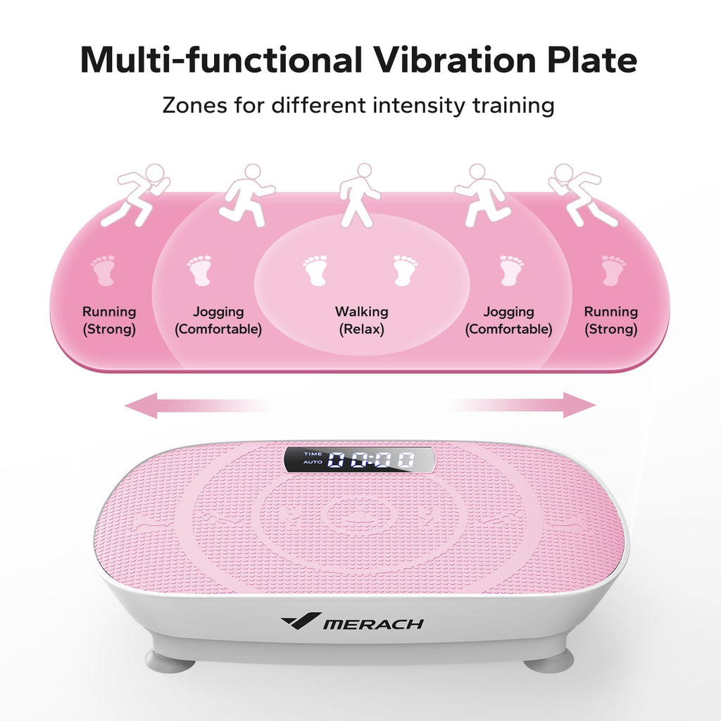 Merach Vibration Plate Exercise Machine, Whole Body Workout Equipment For Women, Bluetooth And Silicone Pedal, Vibration Plate F