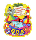 VVWV Goa India Souvenir Wooden Fridge Magnets Refrigerator Home Kitchen Dcor MDF Fridge Magnet L X H 3 X 3 Inch
