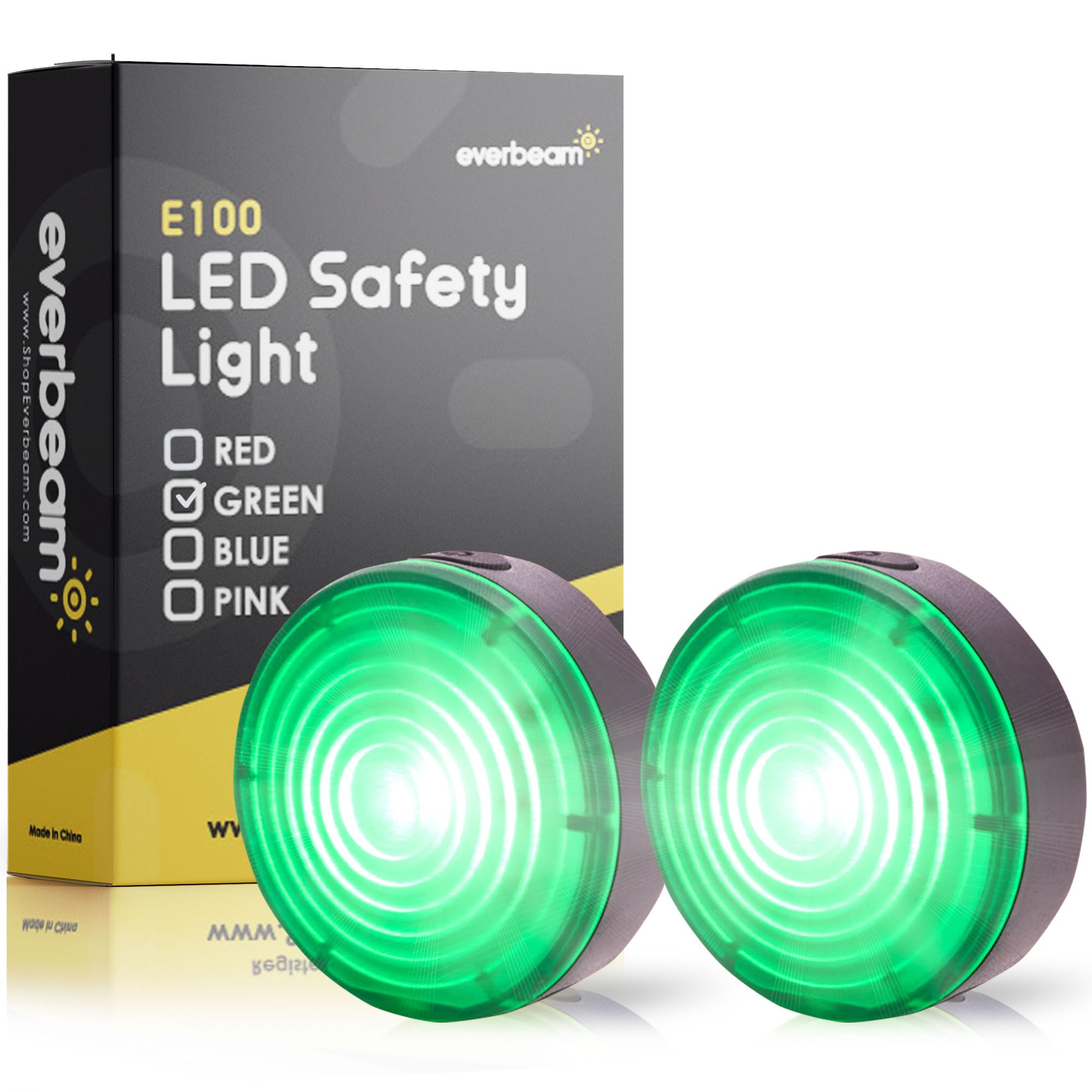 Everbeam E100 Led Safety Lights For Walking At Night - Waterproof Bike Led Light Excellent For Runners, Cycling, Dog Walking, Ka