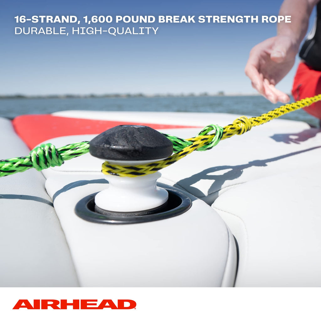 Airhead Water Ski Rope With Radius Handle, 3 Section For Water Skis, Wakeboards And Kneeboards
