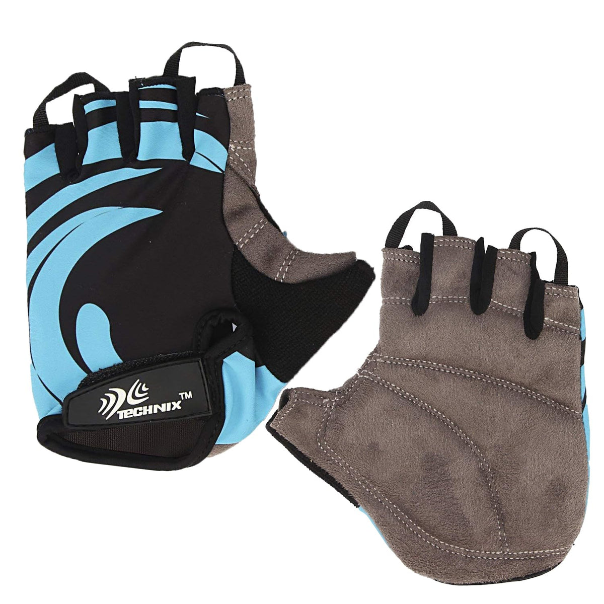 Technix 8907313006281 LycraSpandex Endurance Fitness Gloves, Medium (Blue)