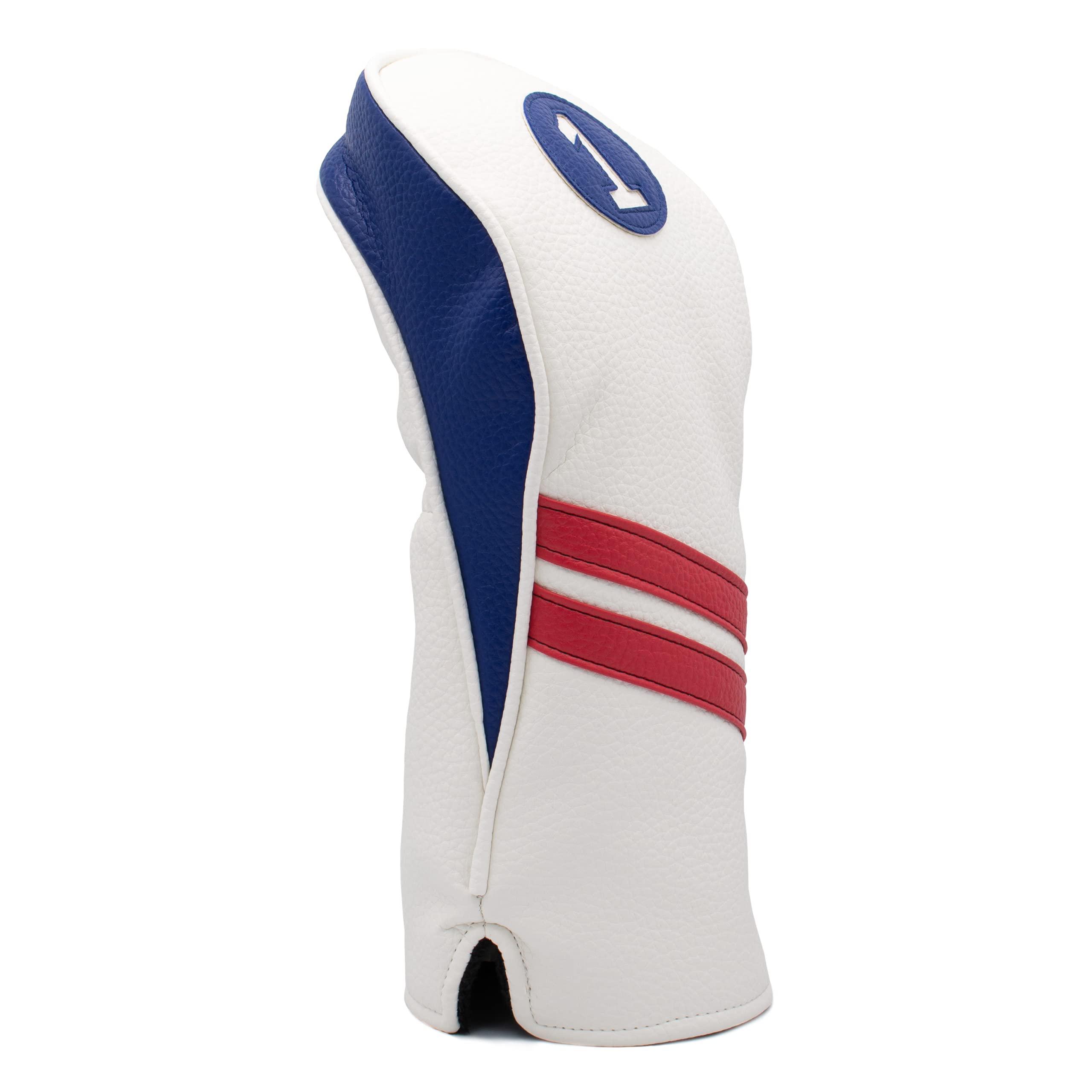 Proactive Sports Vintage Golf Club Head Covers For Driver | 1 Headcover For Up To 460Cc | Classic Leather Look | Red/White/Blue
