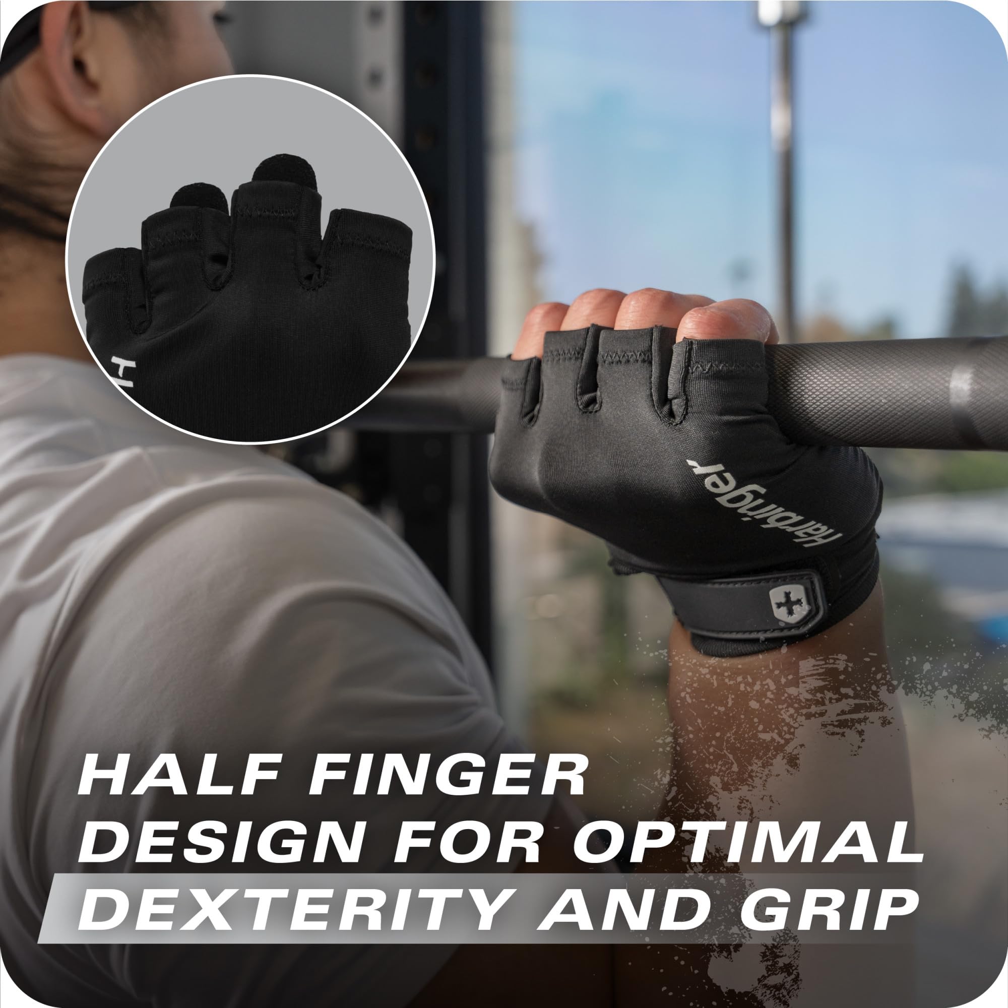 Harbinger Pro Gloves 3.0 - High Performance Training Gloves with Enhanced Grip, Breathable 4-Way Stretch, Leather Reinforcements