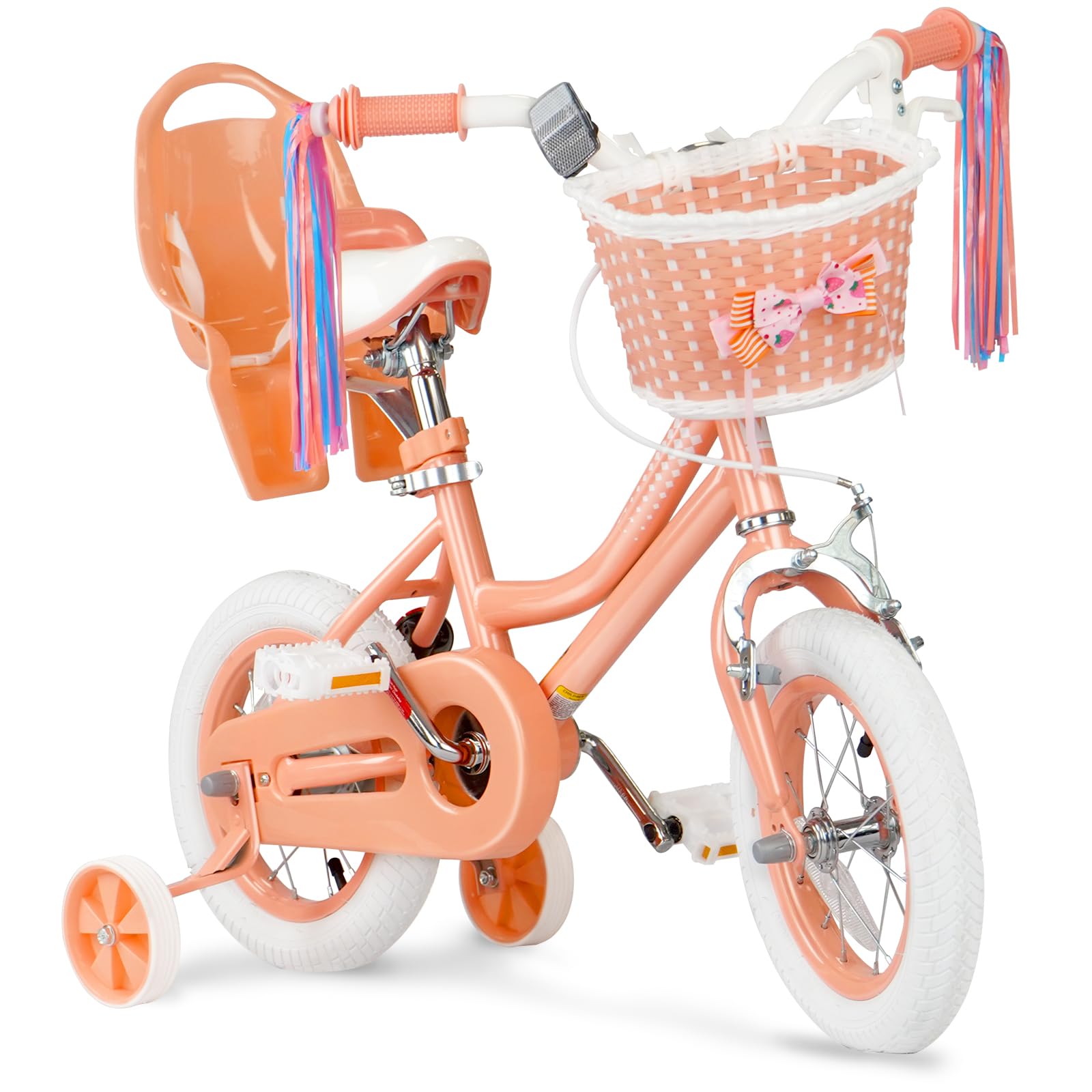 Glaf Kids Bike For Girls Boys Ages 3-9 Years, 12 14 16 Inch Girls Bike With Doll Bike Seat, Kids Bicycle With Training Wheels An