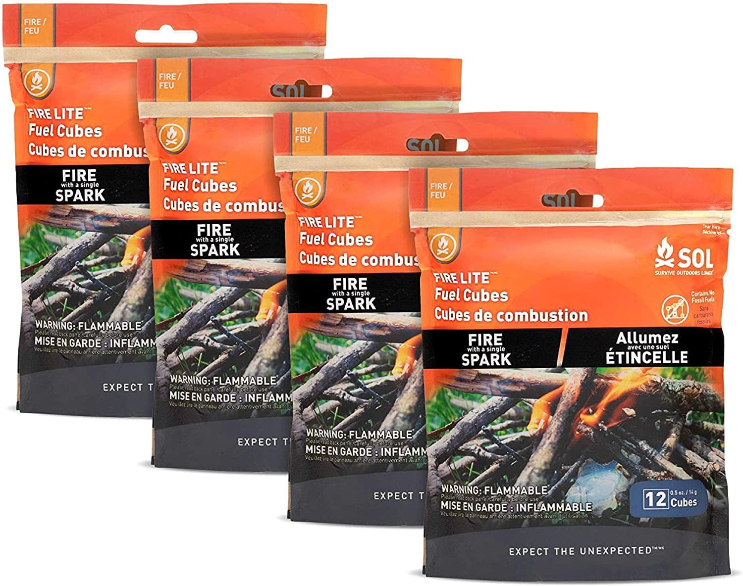 Survive Outdoors Longer All-Weather Fire Cubes 12 Count - (Pack Of 4)