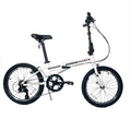 Zizzo Campo 20 Inch Folding Bike With 7-Speed, Adjustable Stem, Light Weight Frame (White)