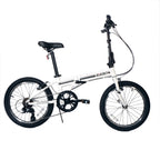 Zizzo Campo 20 Inch Folding Bike With 7-Speed, Adjustable Stem, Light Weight Frame (White)