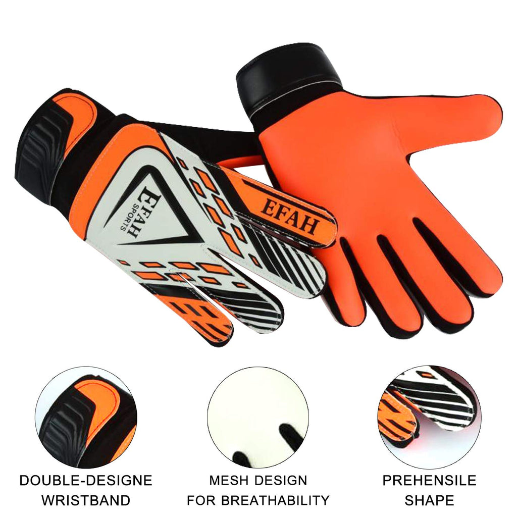 Efah Sports Soccer Goalie Goalkeeper Gloves For Kids Boys Children Football Gloves With Strong Grips