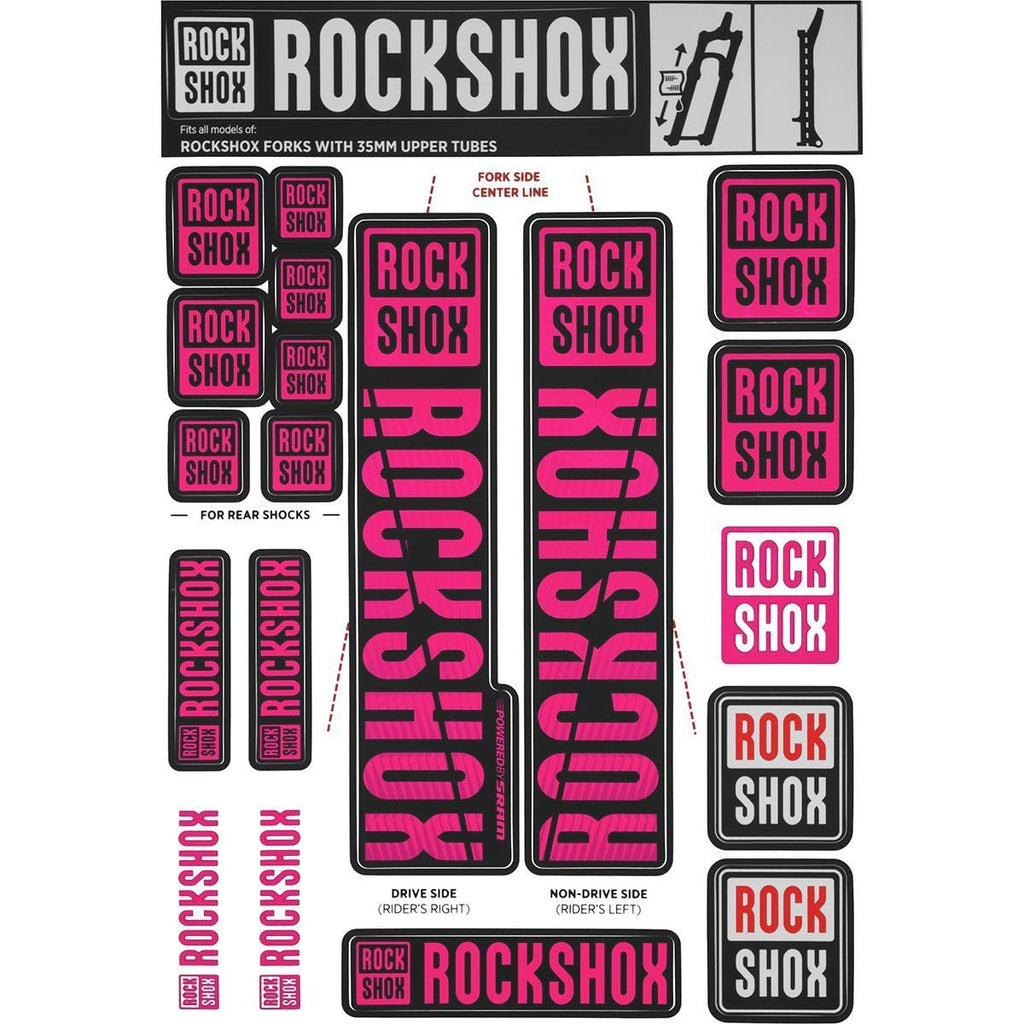 Rockshox Decal Kit, 35Mm, Magenta Color Matching Kit