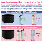 Heyskay Protective Flask Silicone Boot Cover Base 32Oz 40Oz For Hydro Flask Water Bottle Accessories Yeti,Takeya,Mira, Iron Flas