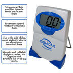 Swing Speed Radar - Achieve Longer Drives - Delivers Precise Golf Club Swing Speeds From 20 To 200 Mph. Master Consistency With