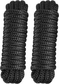 PACTHSD 2 Pack 3/8 x 20 Dock Lines - Marine Grade Nylon Boat Rope with 12 Loop for Docking and Mooring - Double Braided Boat Li