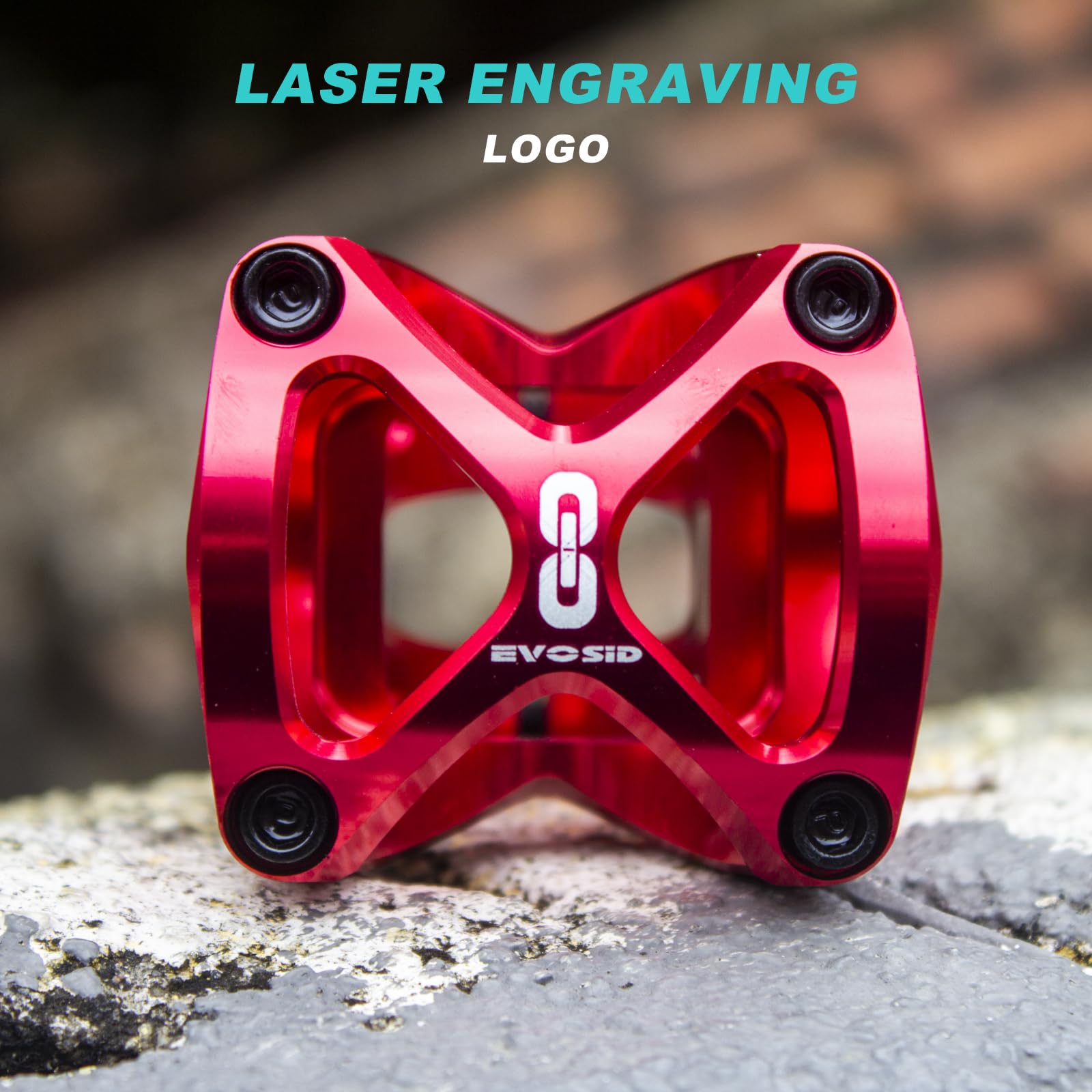 Evosid Mtb Stem 31.8 Stem Mountain Bike Stem Mountain Bike Handlebar Stem For Most Bike Road Bike Mtb Bmx (Black) (Red)