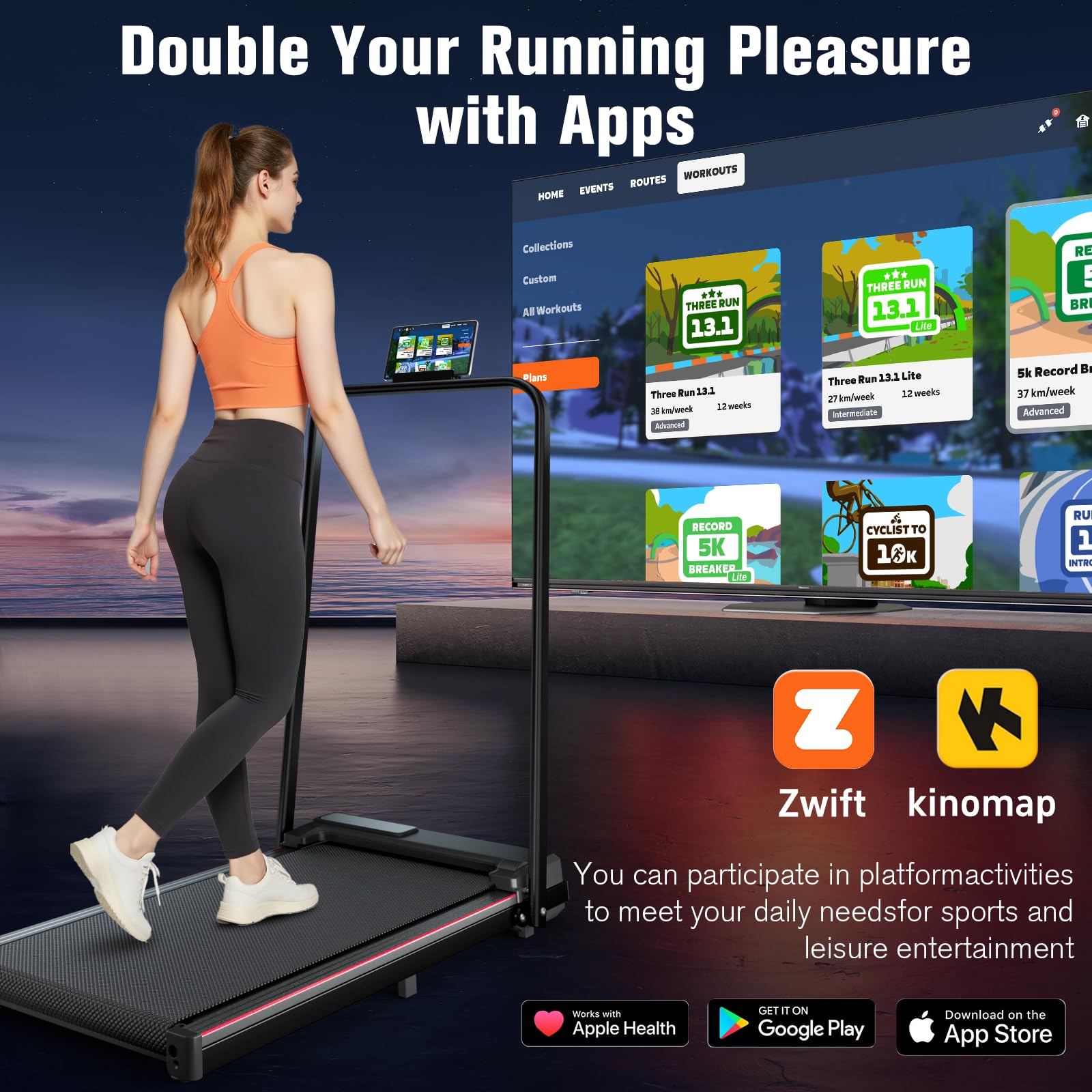 Treadmill With Incline, Small Walking Pad With Handle Bar, Under Desk Treadmill For Home Office 300 Lbs Capacity, Remote Control