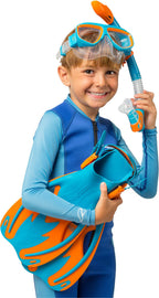 Cressi Rocks Kids Set, Blueorange, Lxl