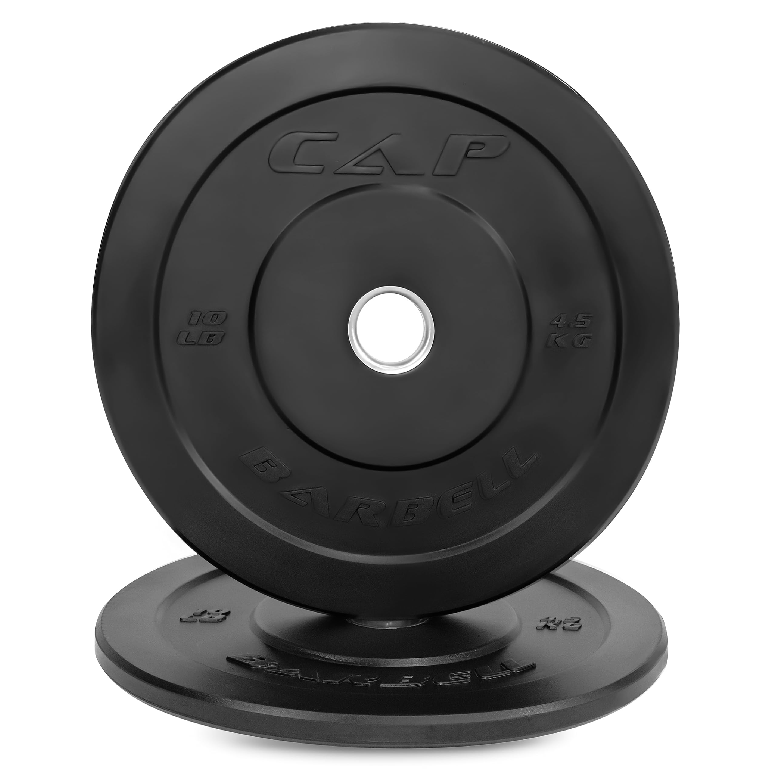 Cap Barbell Better Olympic Bumper Plate Set, Black, 10 Lb Pair