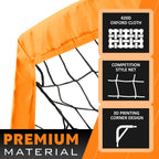 Runbow 6X4 Ft Portable Kids Soccer Goal For Backyard Practice Soccer Net With Carry Bag (6X4 Ft, Orange, 2 Pack)