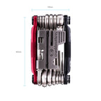 Crankbrothers Multi Tool M 20 Bike Tool - Mtb Multi-Tool Black & Red - 20 Bicycle Tools (20 In 1 Tool), Ergonomic And Lightweigh