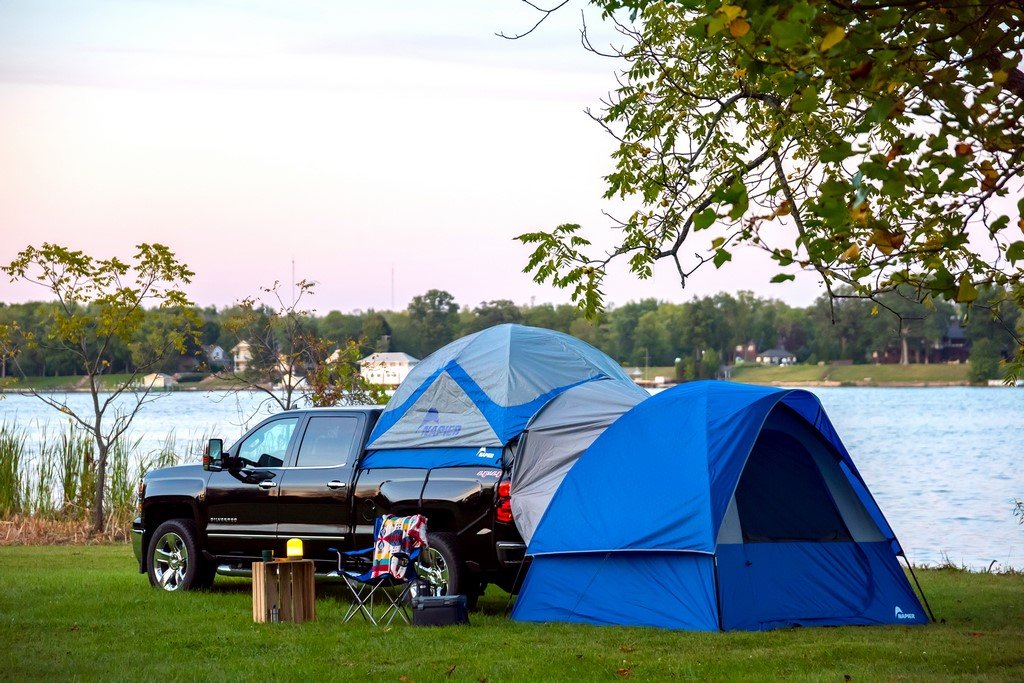 Napier Sportz Link | Truck Bed Tent Camping Accessory | 8' X 8' Ground Tent Attachment | 4-Person Tent | Attaches To Napier Pick
