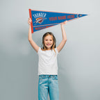 Rico Industries Nba Basketball Oklahoma City Thunder Personalized - Custom 12'' X 30'' Soft Felt Pennant - Ez To Hang
