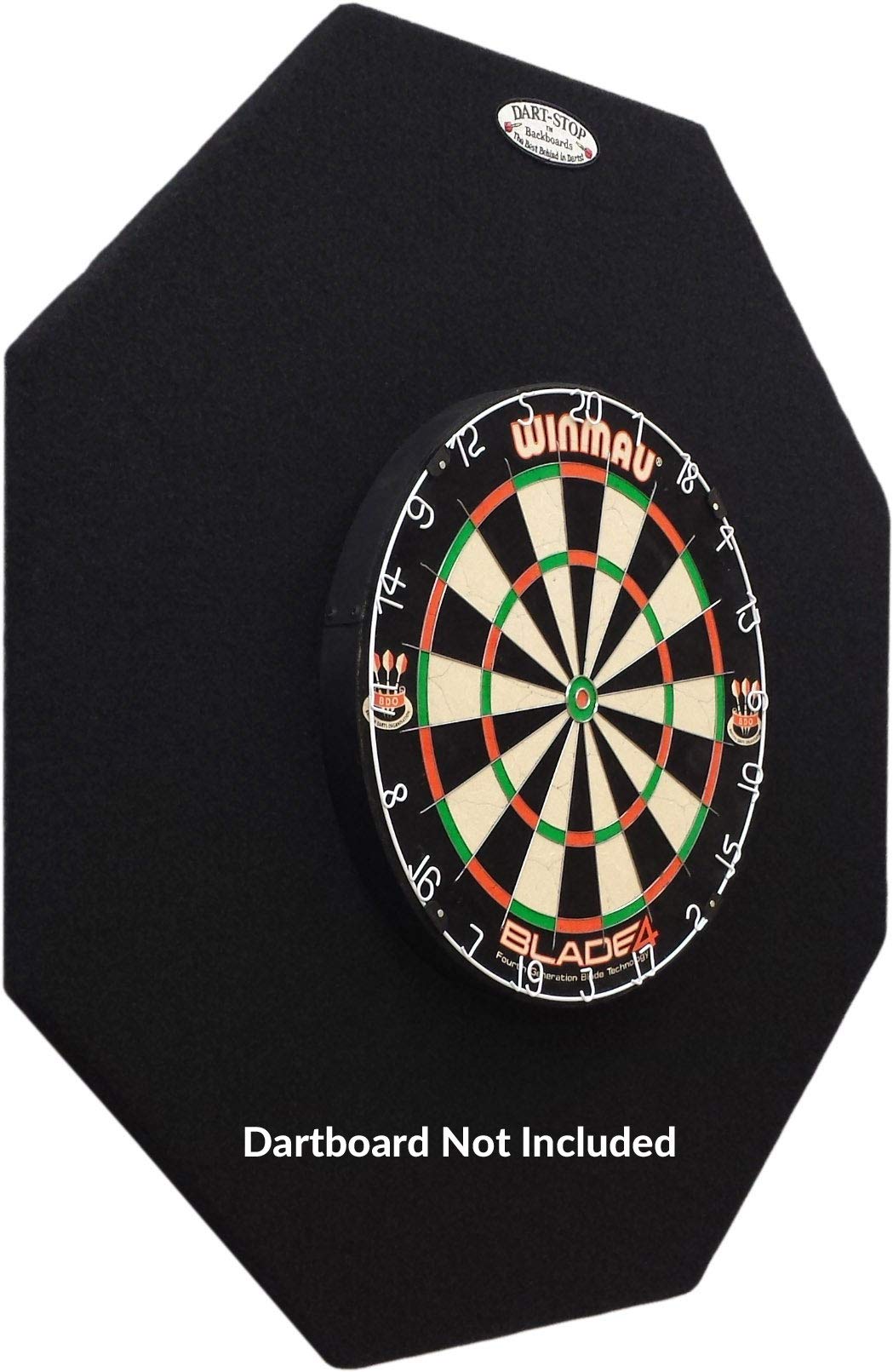 Dart-Stop 36 Inch Black Octagon Pro Dart Board Back Board  Wall Protector  Dartboard Surround