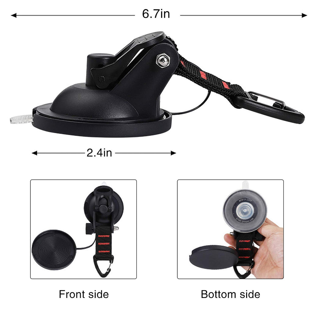 Conbola Heavy Duty Suction Cups With Hooks 4 Pieces Upgraded Car Camping Tie Down Suction Cup Camping Tarp Accessory With Securi