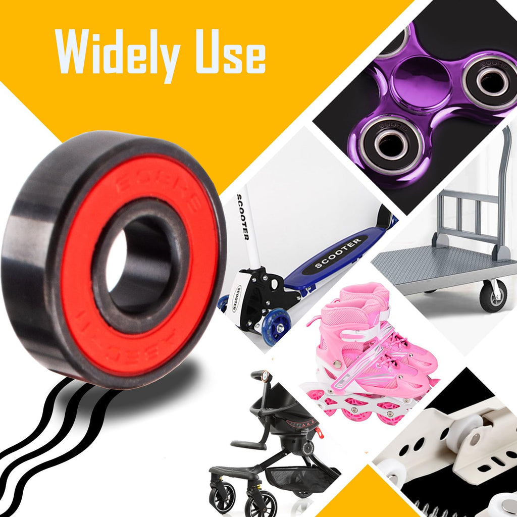 Senston Ceramic Skateboard Bearings High Speed Double Shielded 608 Rs Abec-11 8 Pack Set For Skateboard Trucks Scooters Wheel Ro