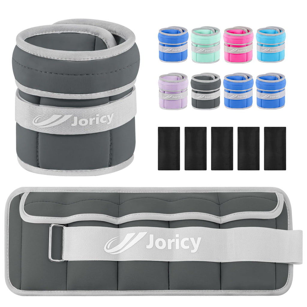 Adjustable Ankle Weights For Women Men Kids 1-8 Lbs 1 Pair Wrist Leg Arm Weights With Removable Weight, Strength Training Weight
