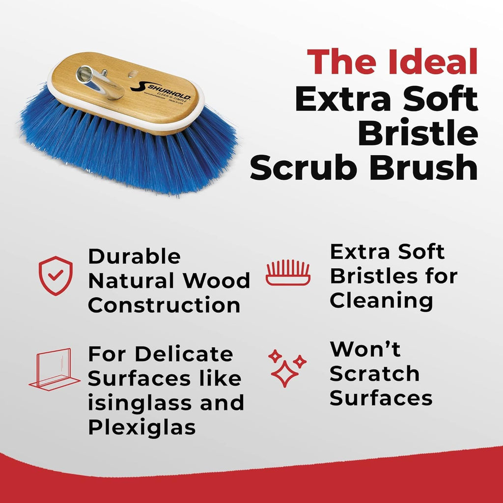 Shurhold 6 Nylon Extra Soft Bristles Deck Brush