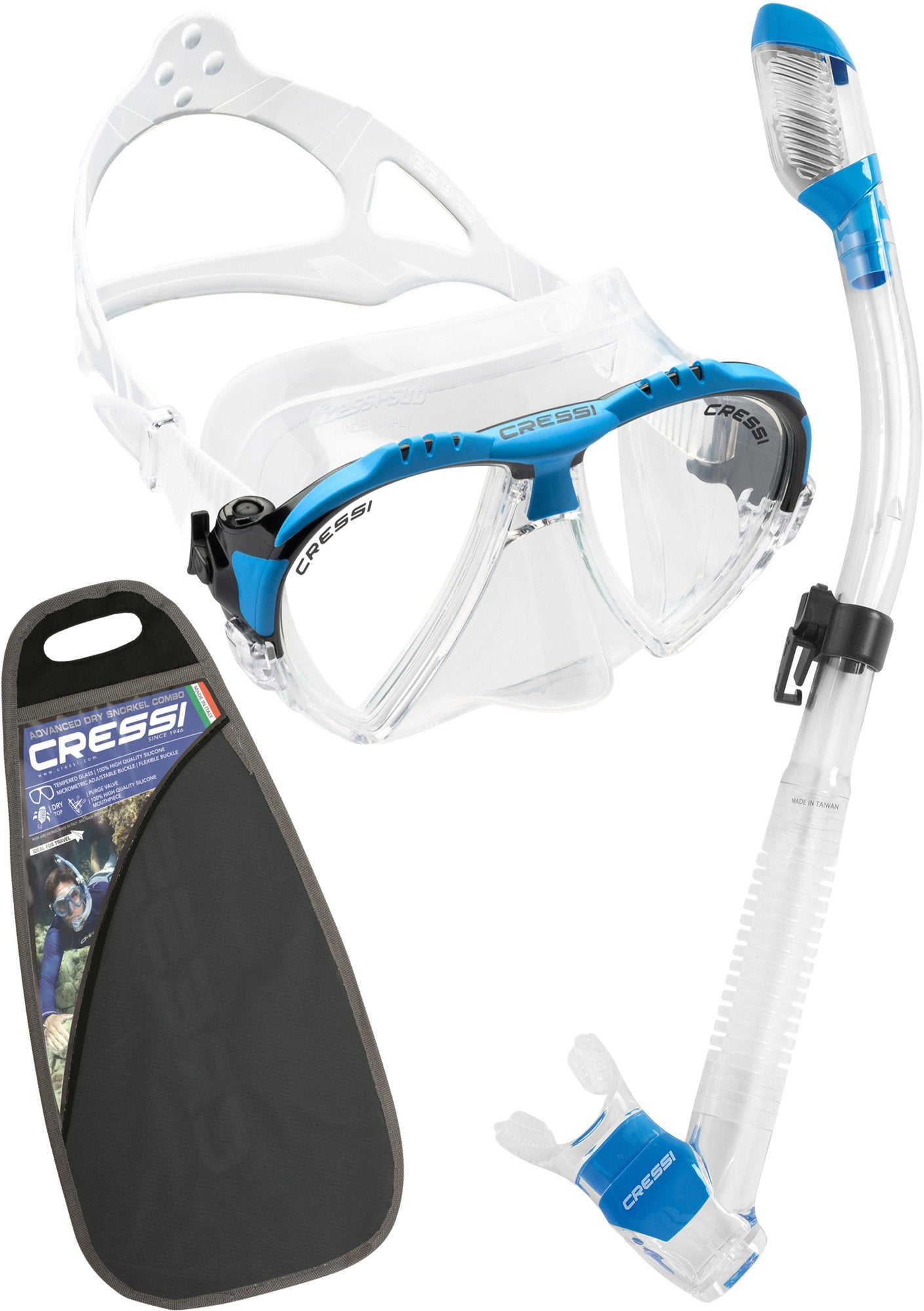Cressi Matrix & Supernova Dry, Clear/Blue