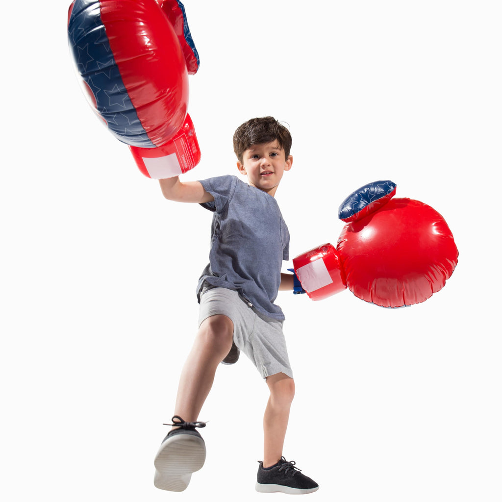 Franklin Sports Inflatable Kids Boxing Gloves - Future Champs Jumbo Toy Boxing Gloves For Kids + Toddlers - Fun Blow Up Boxing G