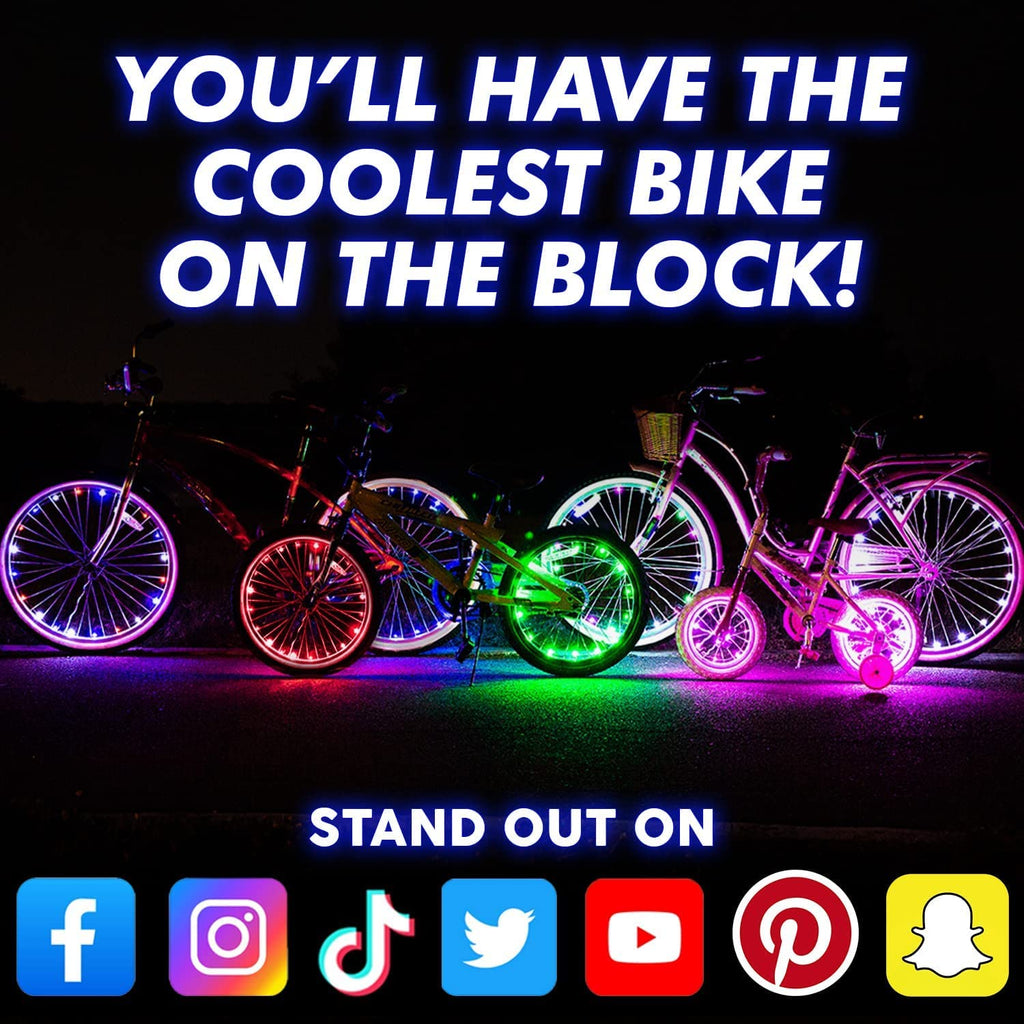 Activ Life Bike Lights, Green, 1-Tire Pack Led Bicycle Christmas Lights For Wheels With Batteries Included, Best Wheelchair & To