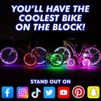Activ Life Bike Lights, Purple, 1-Tire Pack Led Bicycle Christmas Lights For Wheels With Batteries Included, Unique For Women, B