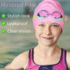Keary 2 Pack Kids Swim Goggles Swimming Goggles For Toddler Children Girls Boys Youth, Anti-Fog Waterproof Uv Protection No Glar