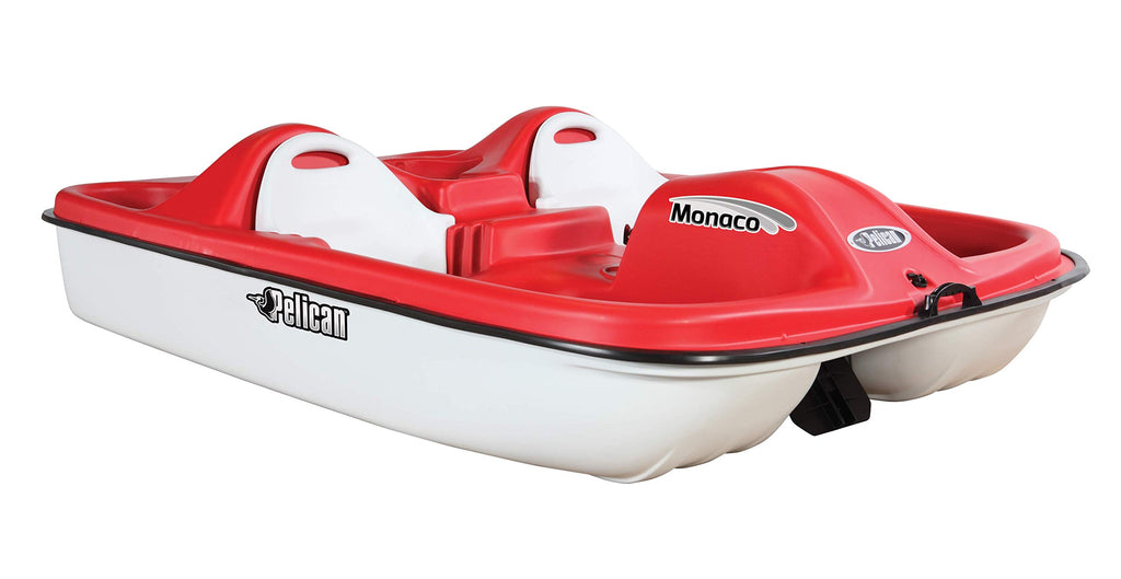 Pelican Sport - Pedal Boat Monaco - Adjustable 5 Seat Pedal Boat, Red/White