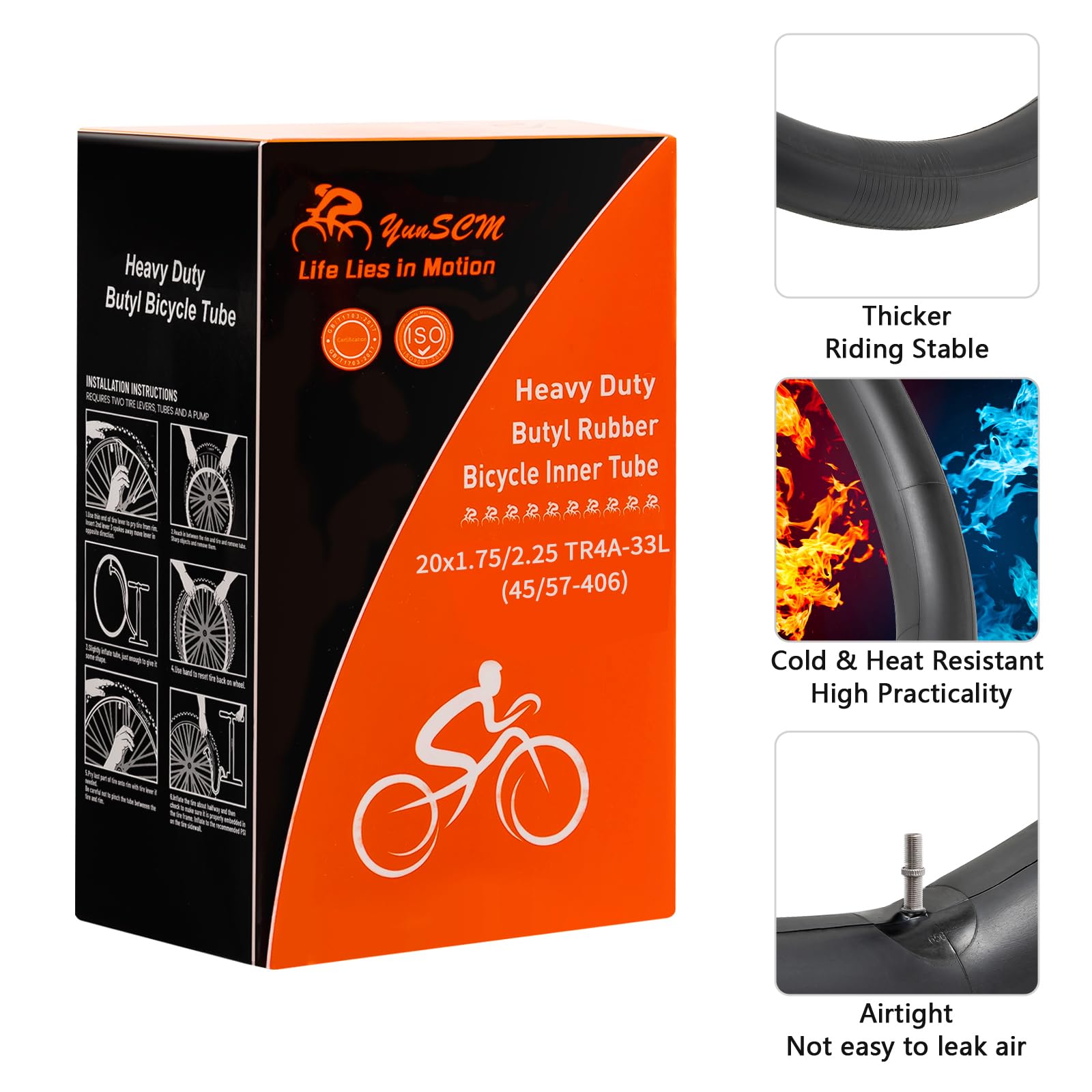 2-Pack 20 Bike Tubes 20X1751952125 Tr4A-34L Valve 20 Bicycle Tubes Compatible With 20 X 175 20 X 190 20 X 195 20 X 20 20 X 210 2