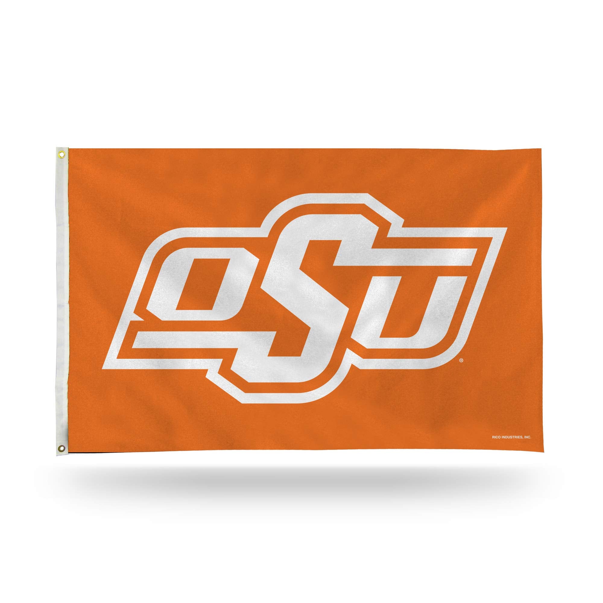Rico Industries NCAA Oklahoma State Cowboys 3-Foot by 5-Foot Single Sided Banner Flag with Grommets, Orange, 3' x 5'